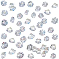 HAKACC 500 unidades de diamantes decorativos de cristal- 10 mm- piedras de cristal transparente para boda- tabla central